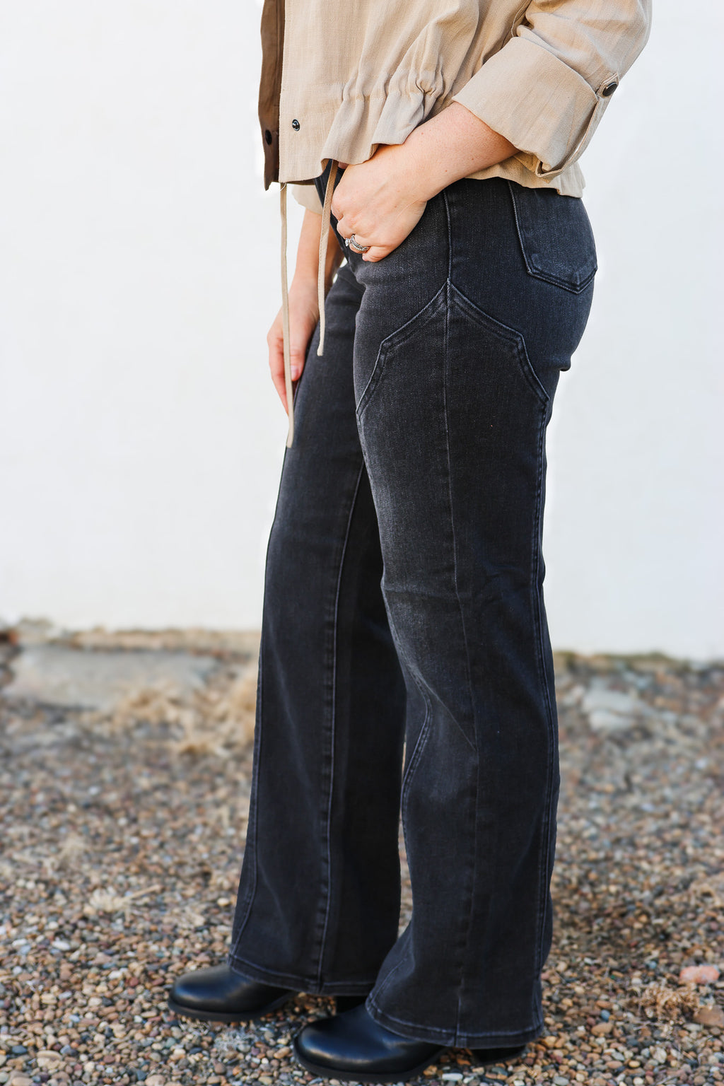 Judy Blue Western Faded Black Straight
