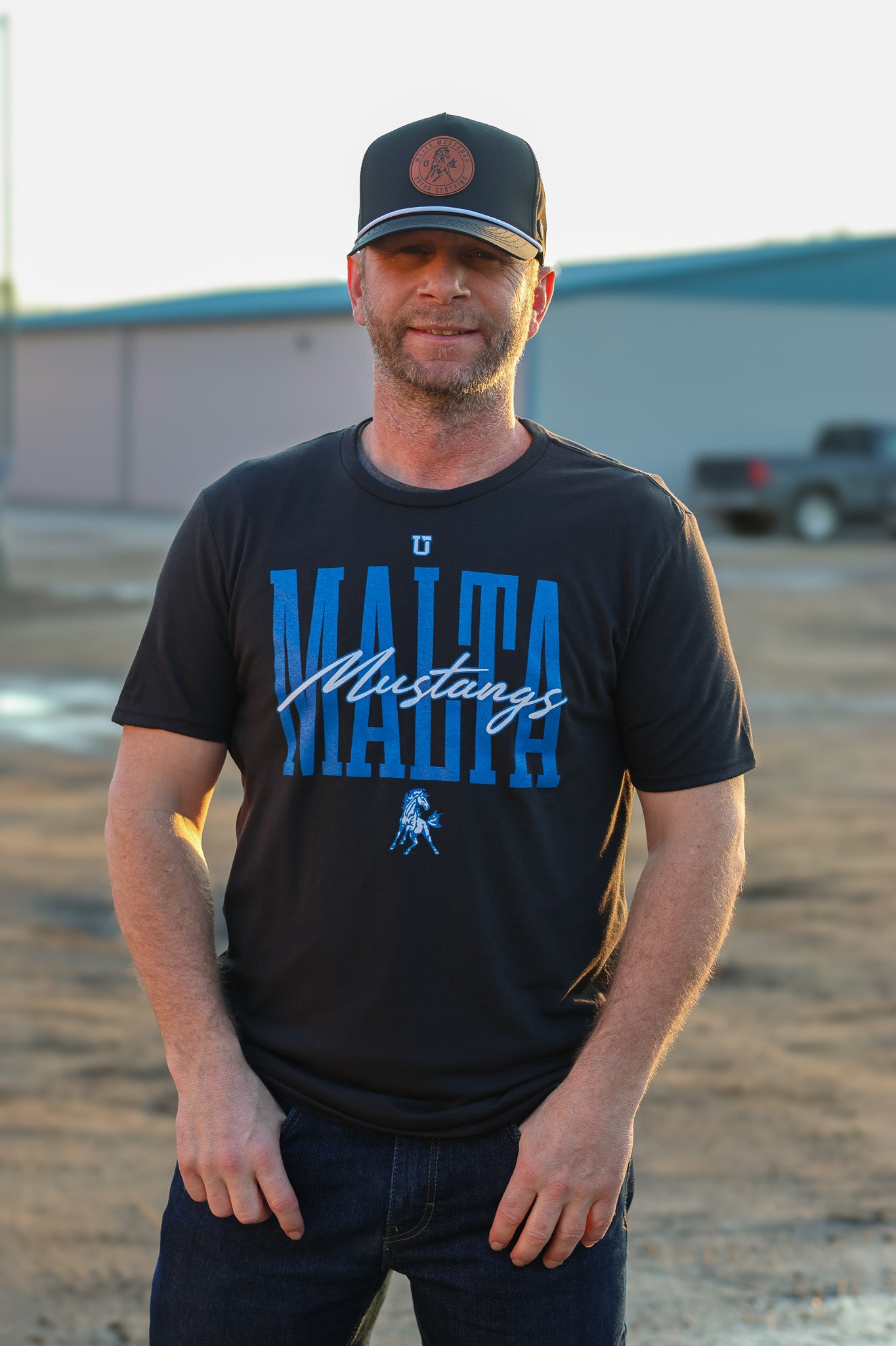 Uptop Mustang Tee, Blk