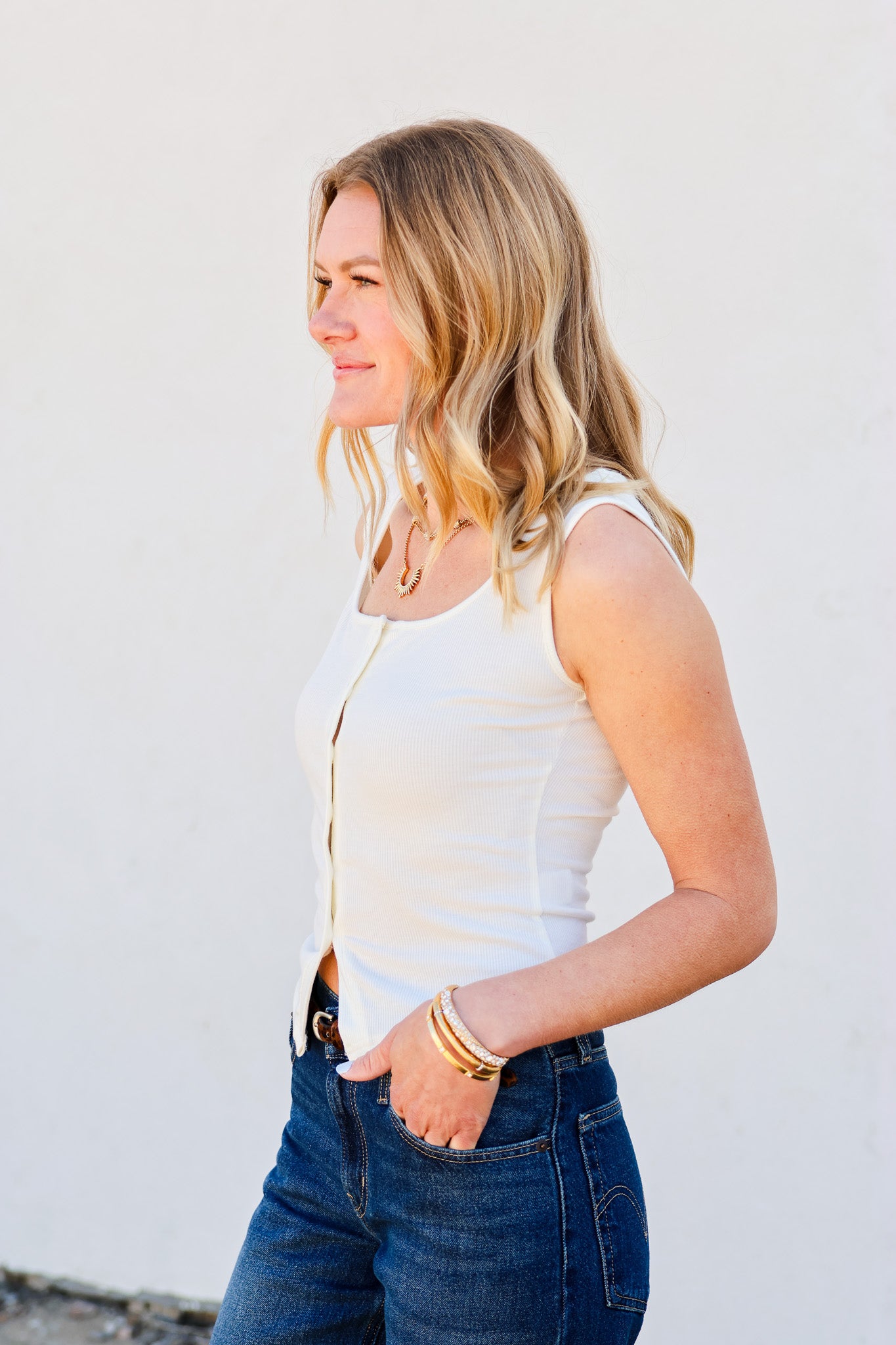 Blu Pepper Split Hem Knit Top