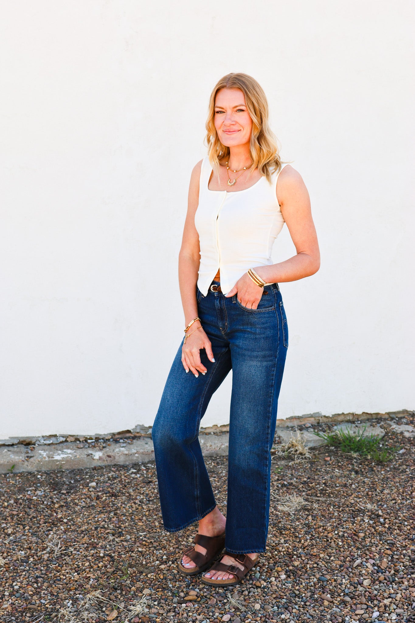 Blu Pepper Split Hem Knit Top