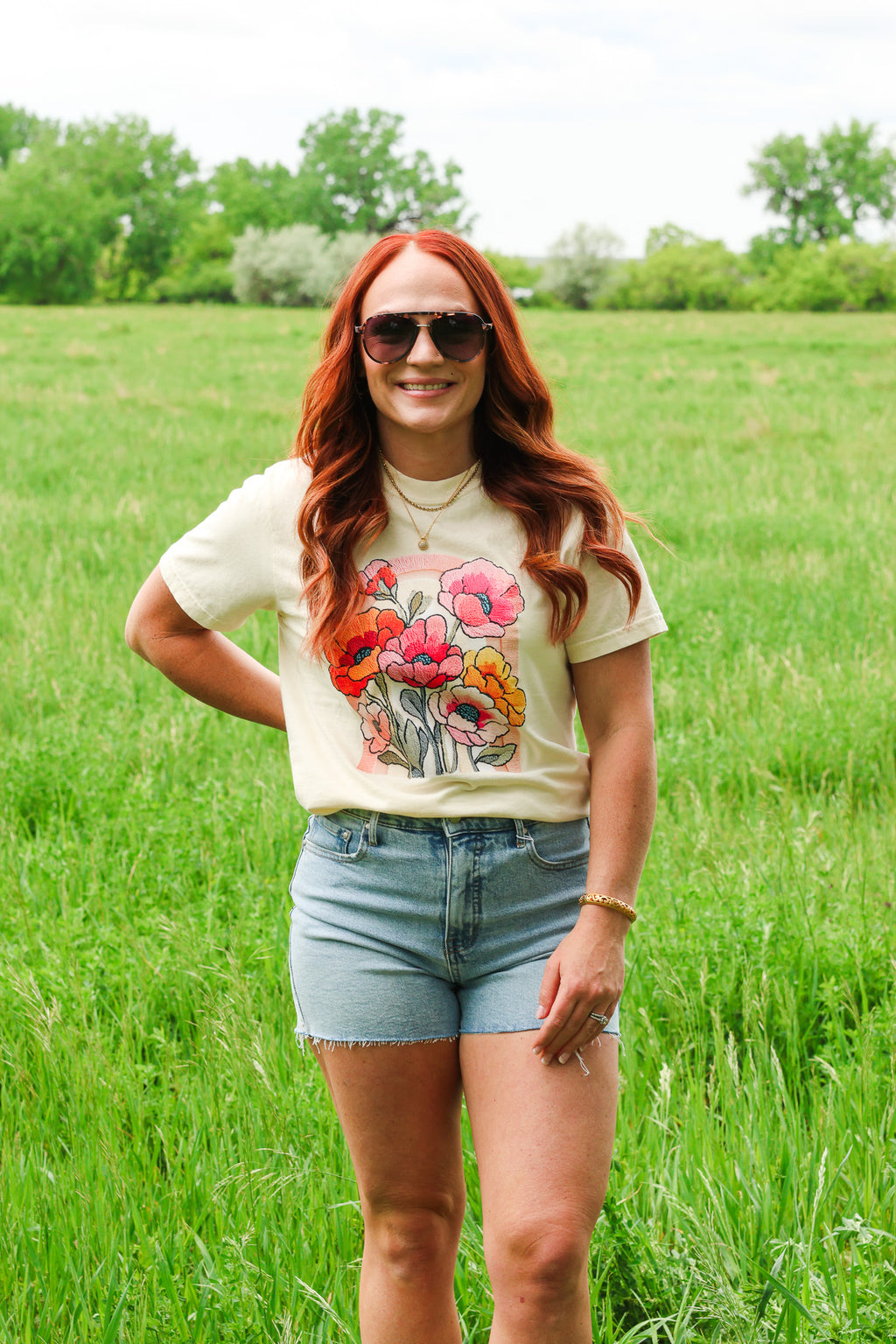 MF Patchwork Floral Bouquet Tee