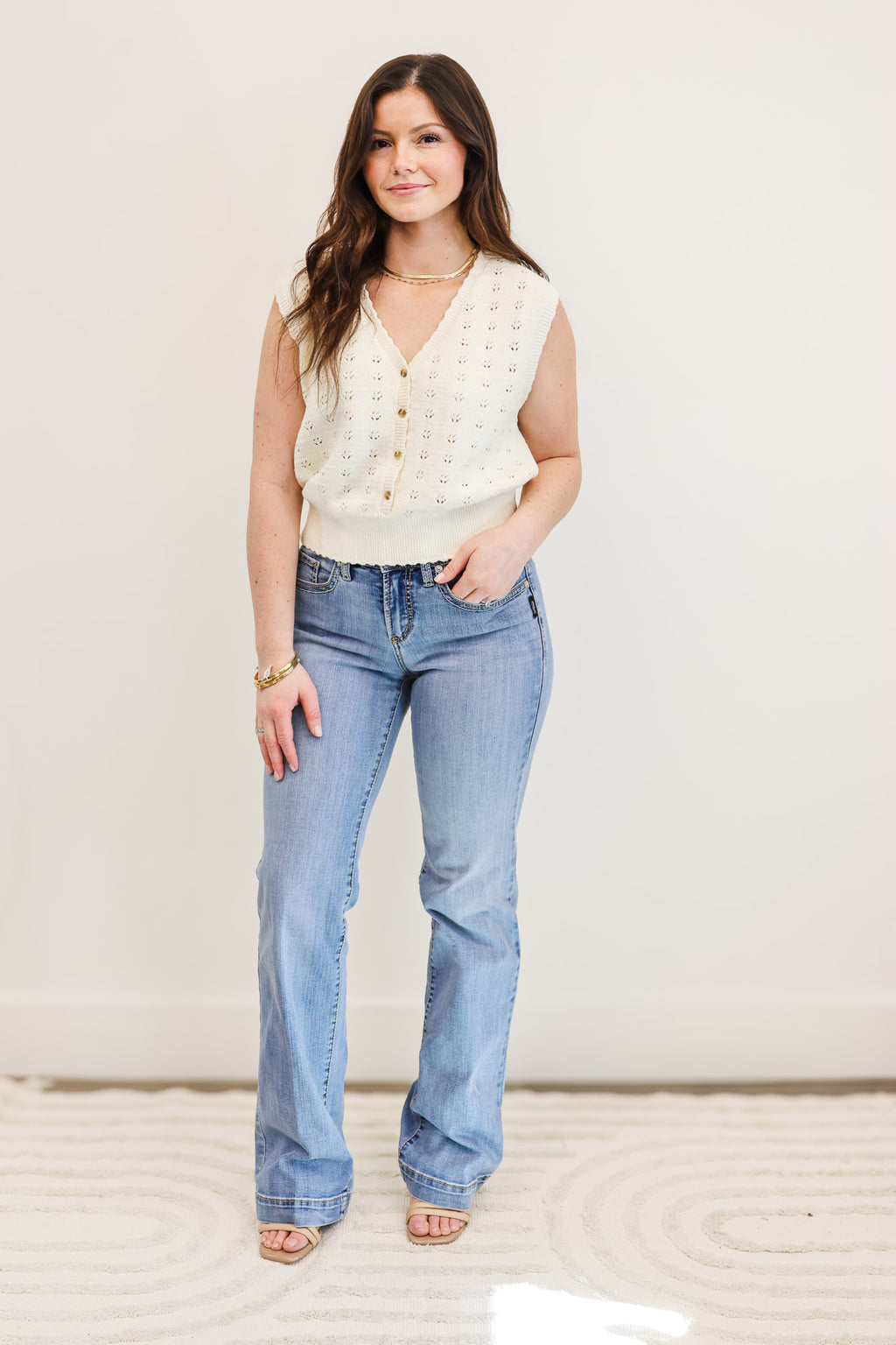 Grade&Gather Off White Vest