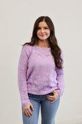 Staccato Lilac Flower Sweater