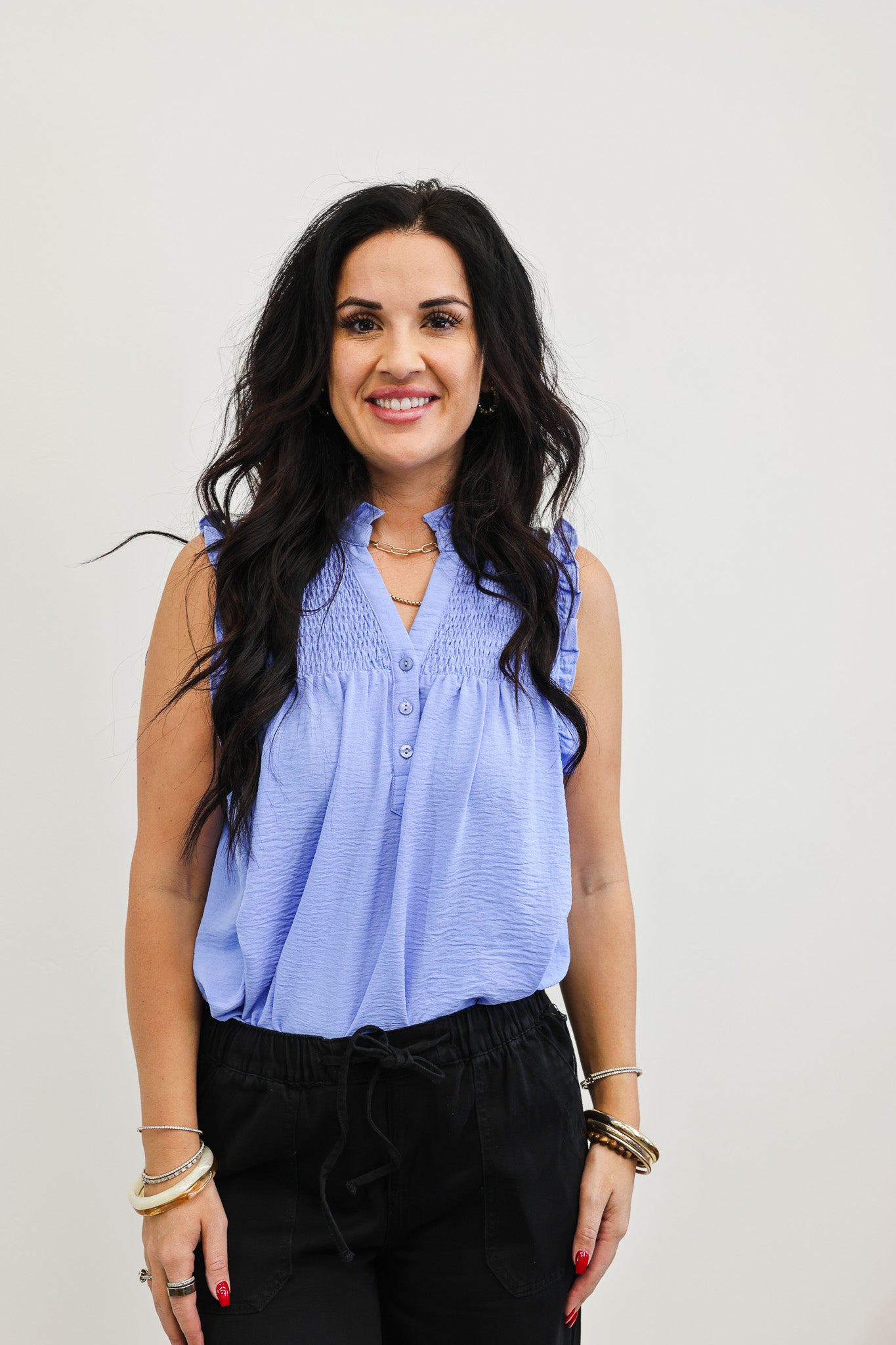 Staccato Light Blue Flowy Tank