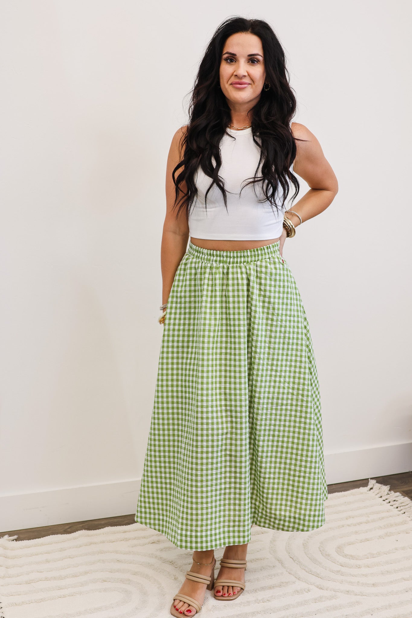 Blu Pepper Gingham Check Skirt