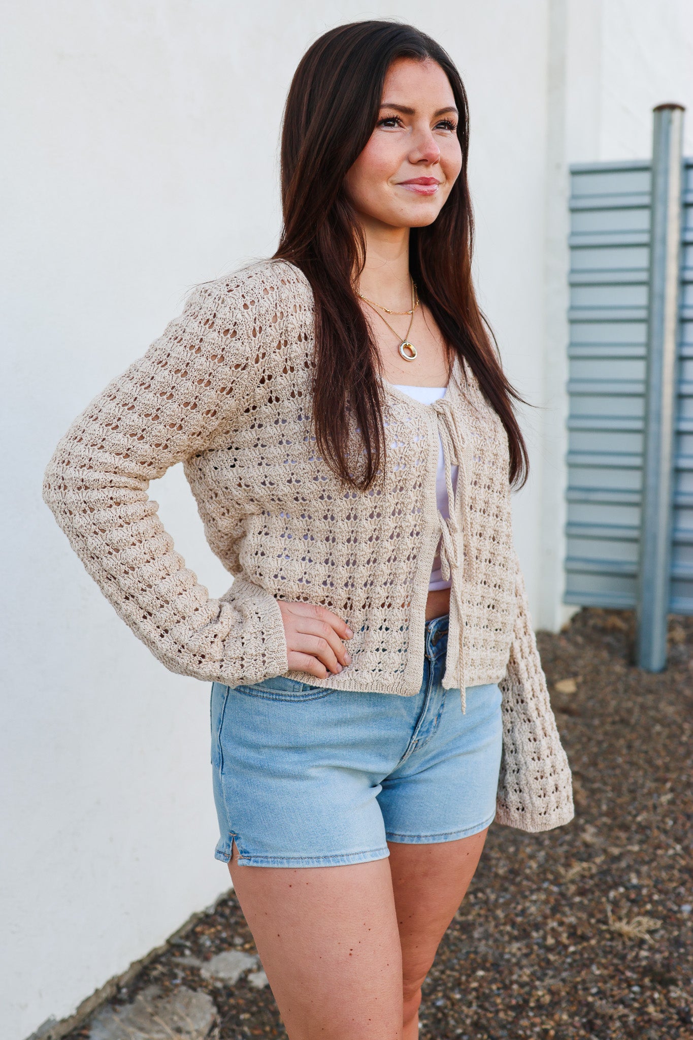 Staccato Boho Cardi, Oat