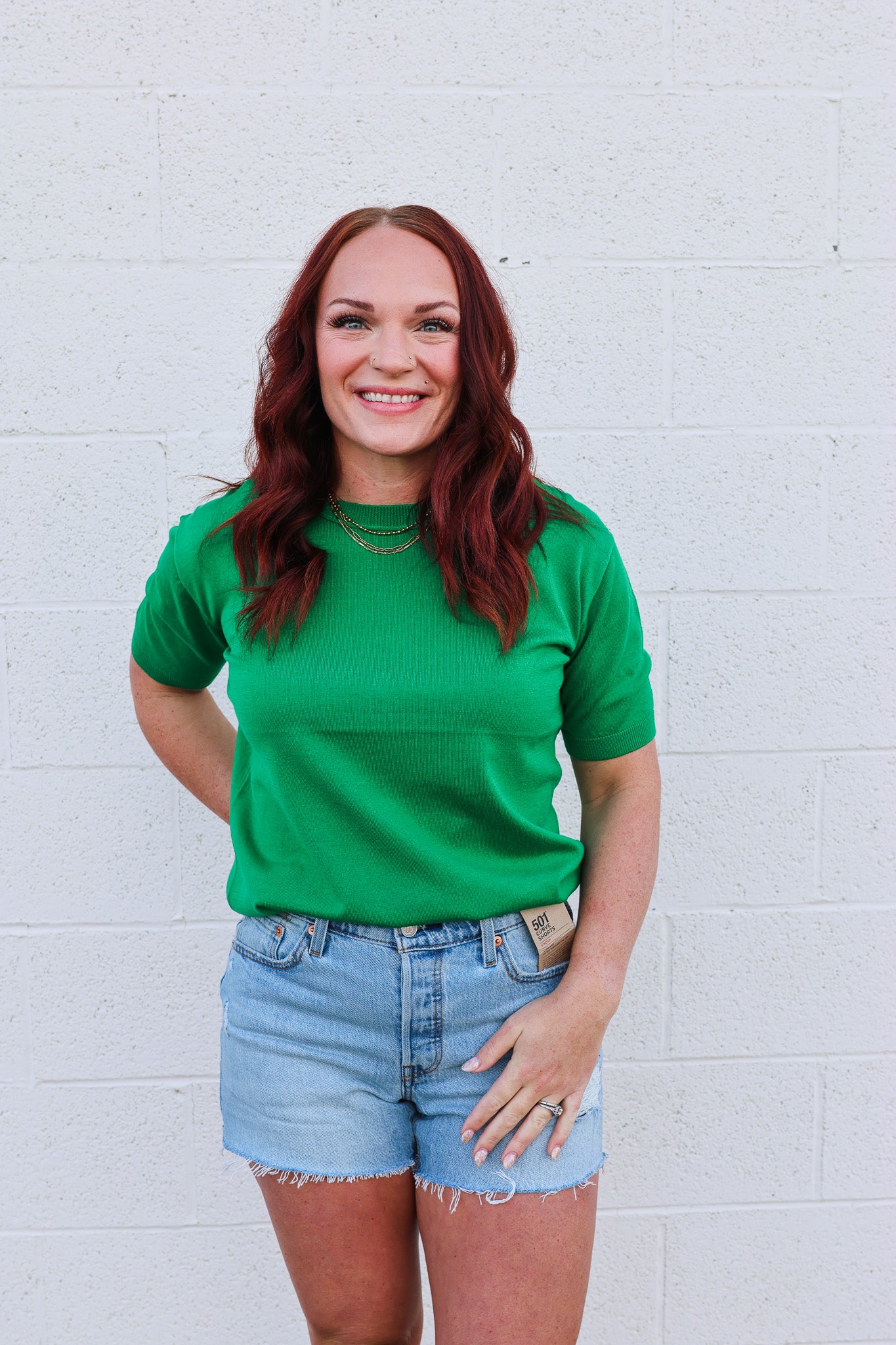 Staccato Kelly Green Sweater