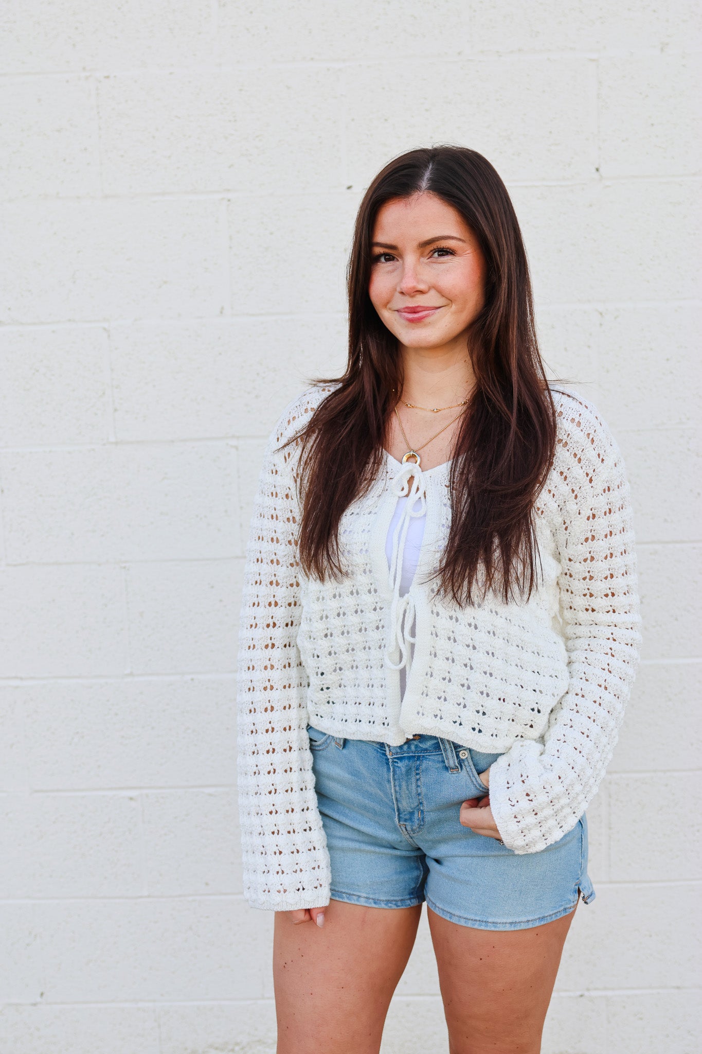 Staccato Bogo Cardi, White