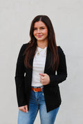 SkiesAreBlue Black Knit Blazer