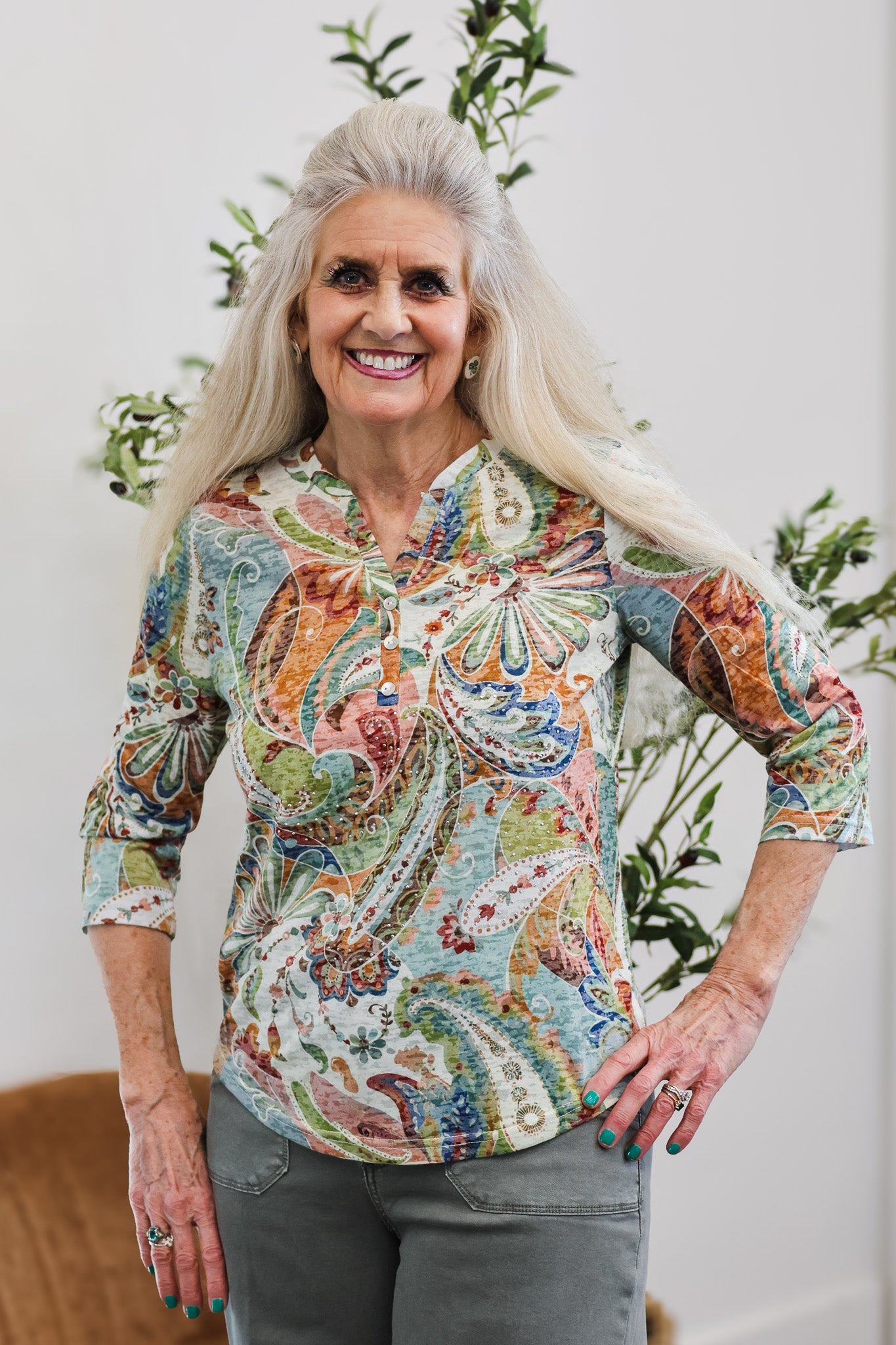 Coco Embelished Paisley Top