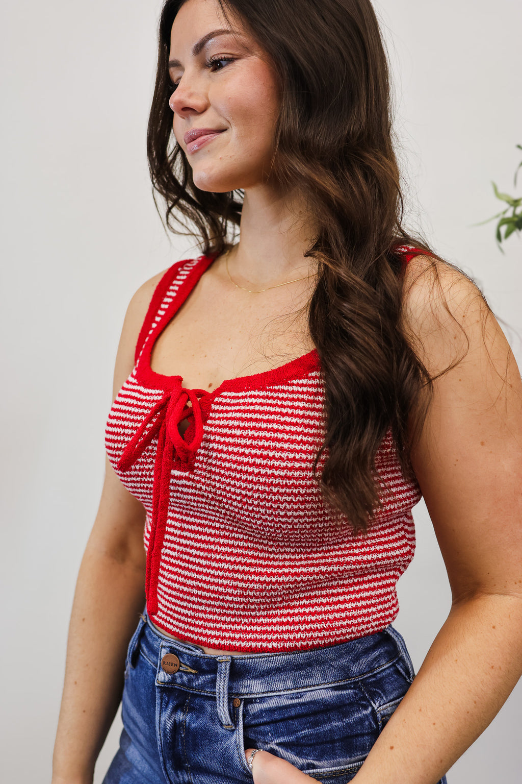 Blu Pepper Red Stripe Tank