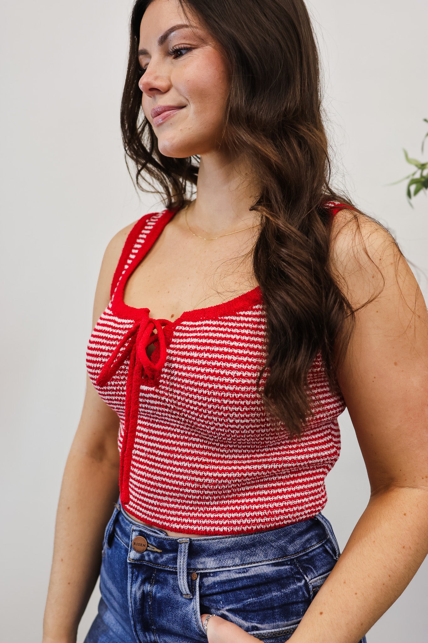 Blu Pepper Red Stripe Tank