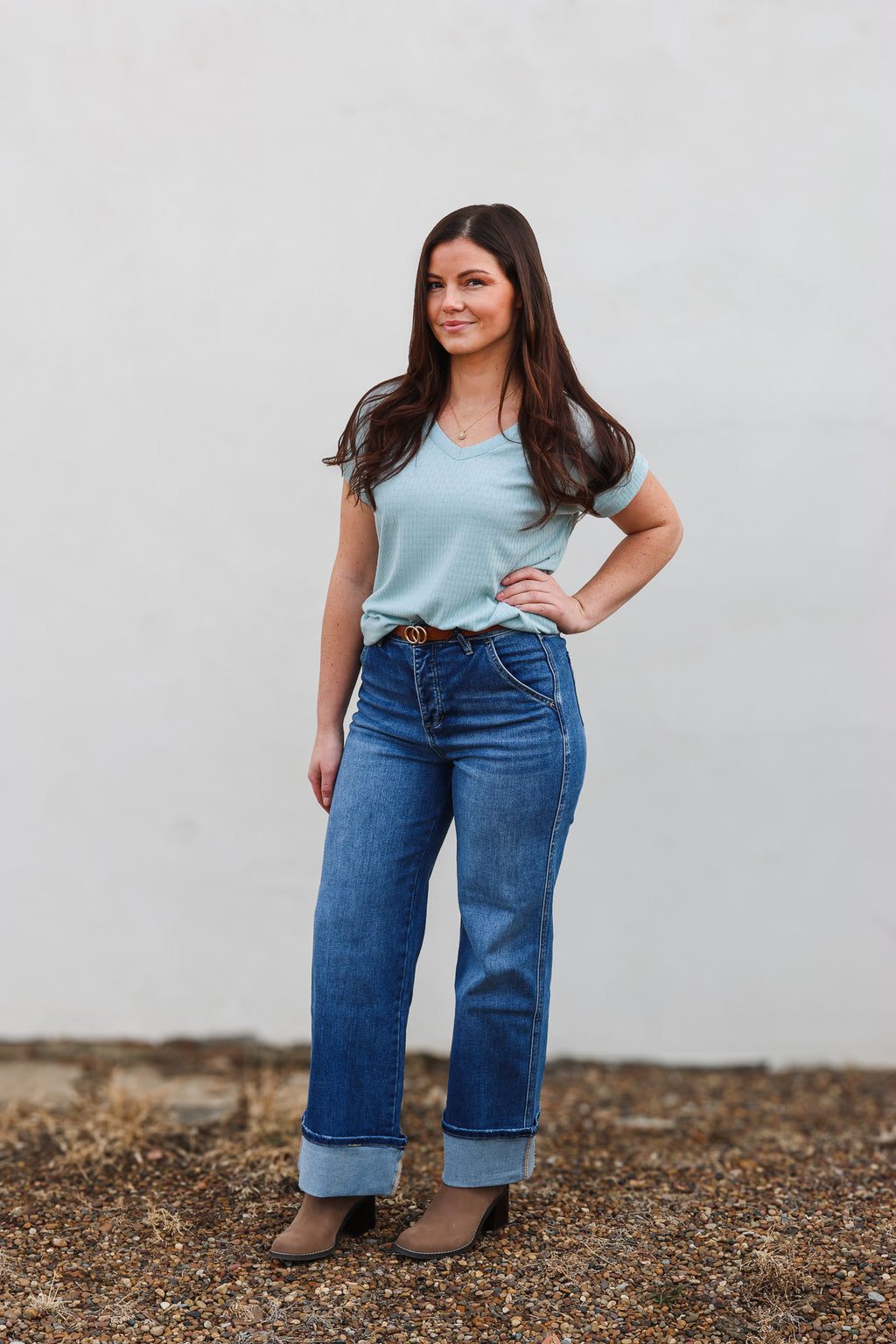 Staccato Mint Pointelle Top