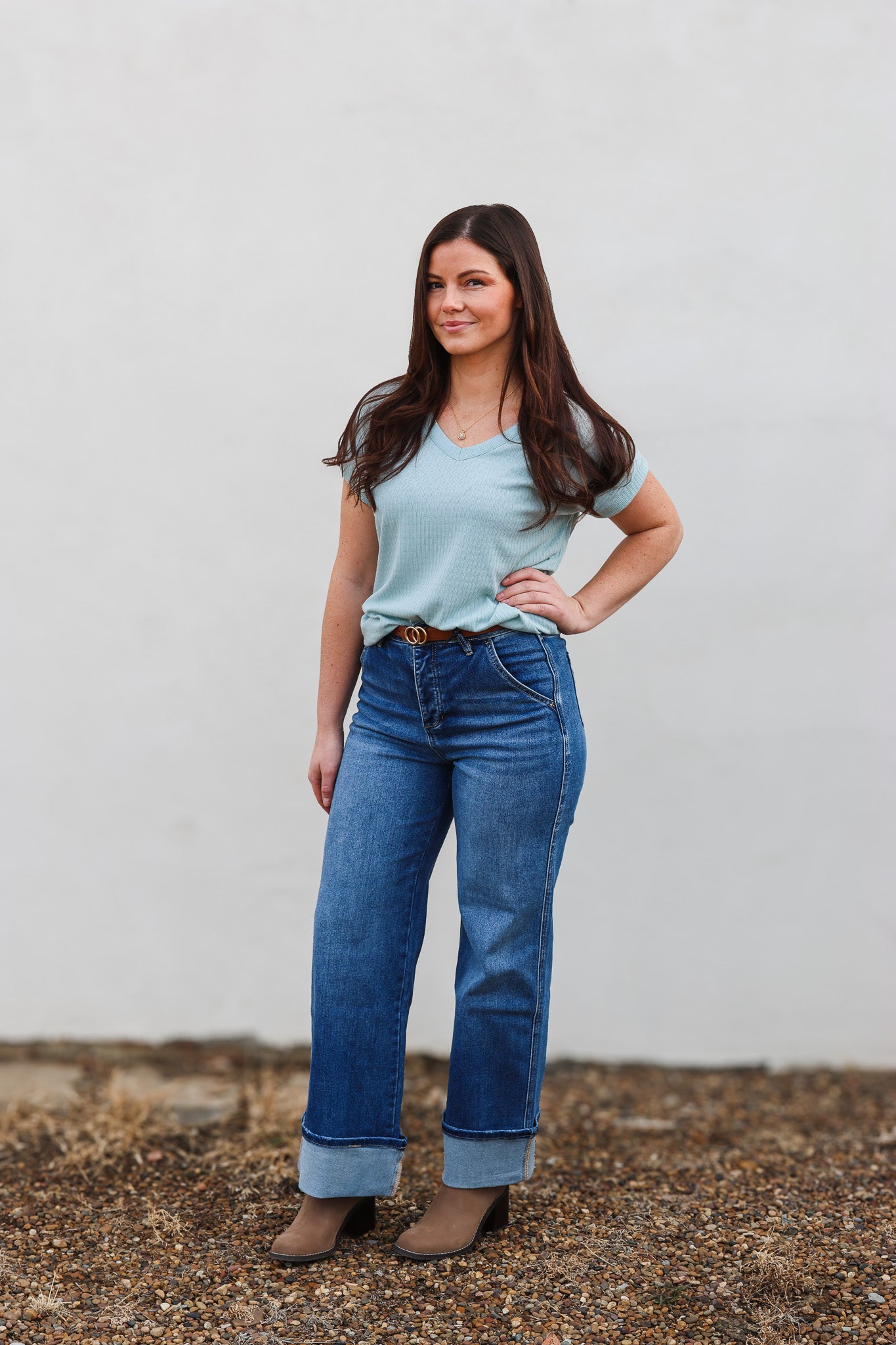 Staccato Mint Pointelle Top