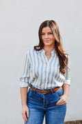 Thread Supply Blue Stripe Blouse