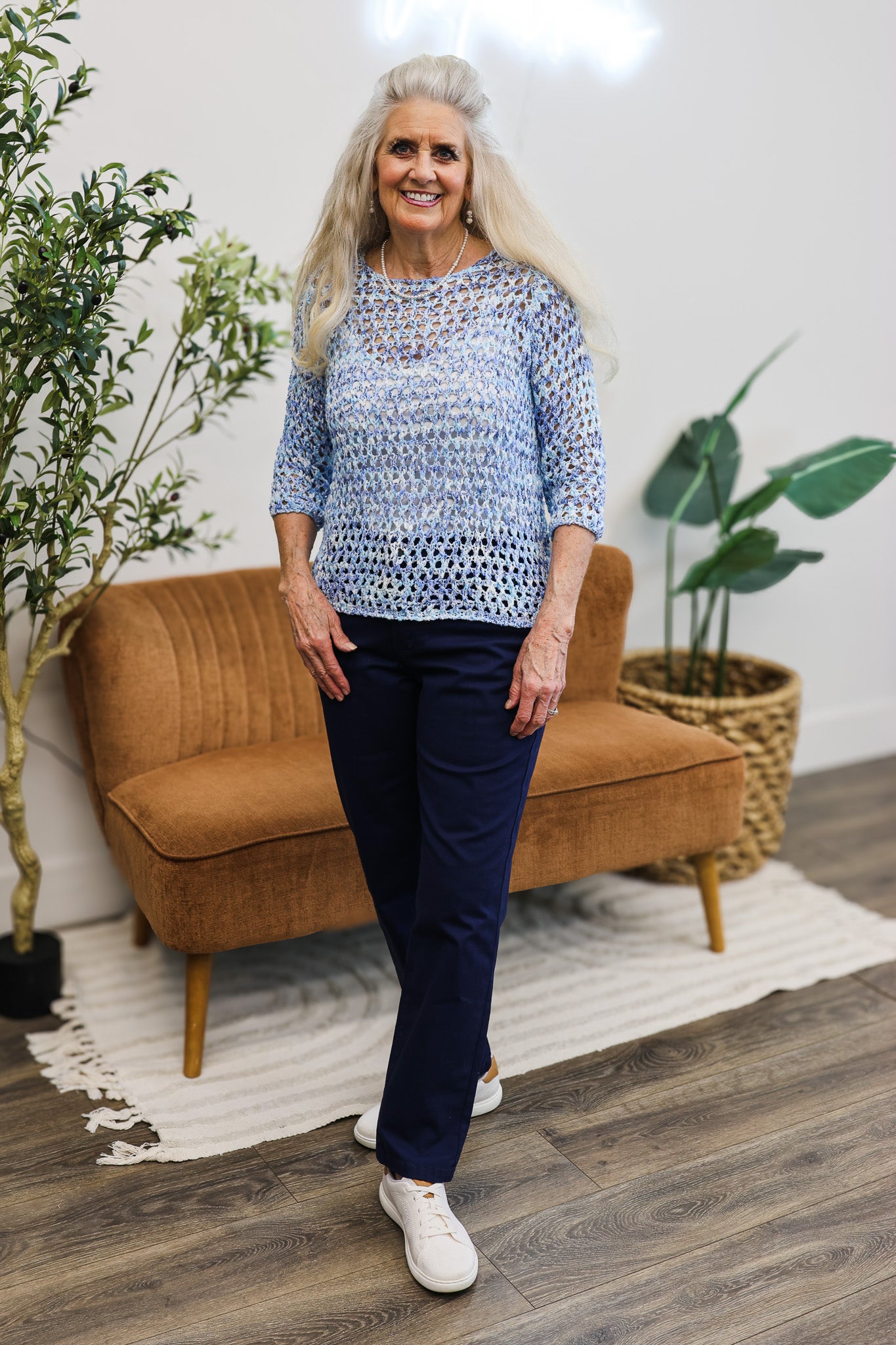 Coco Navy Embelished Crop