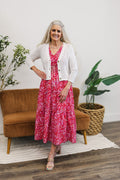 Tribal Red Floral Maxi