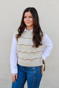 Butter Taupe Stripe Vest