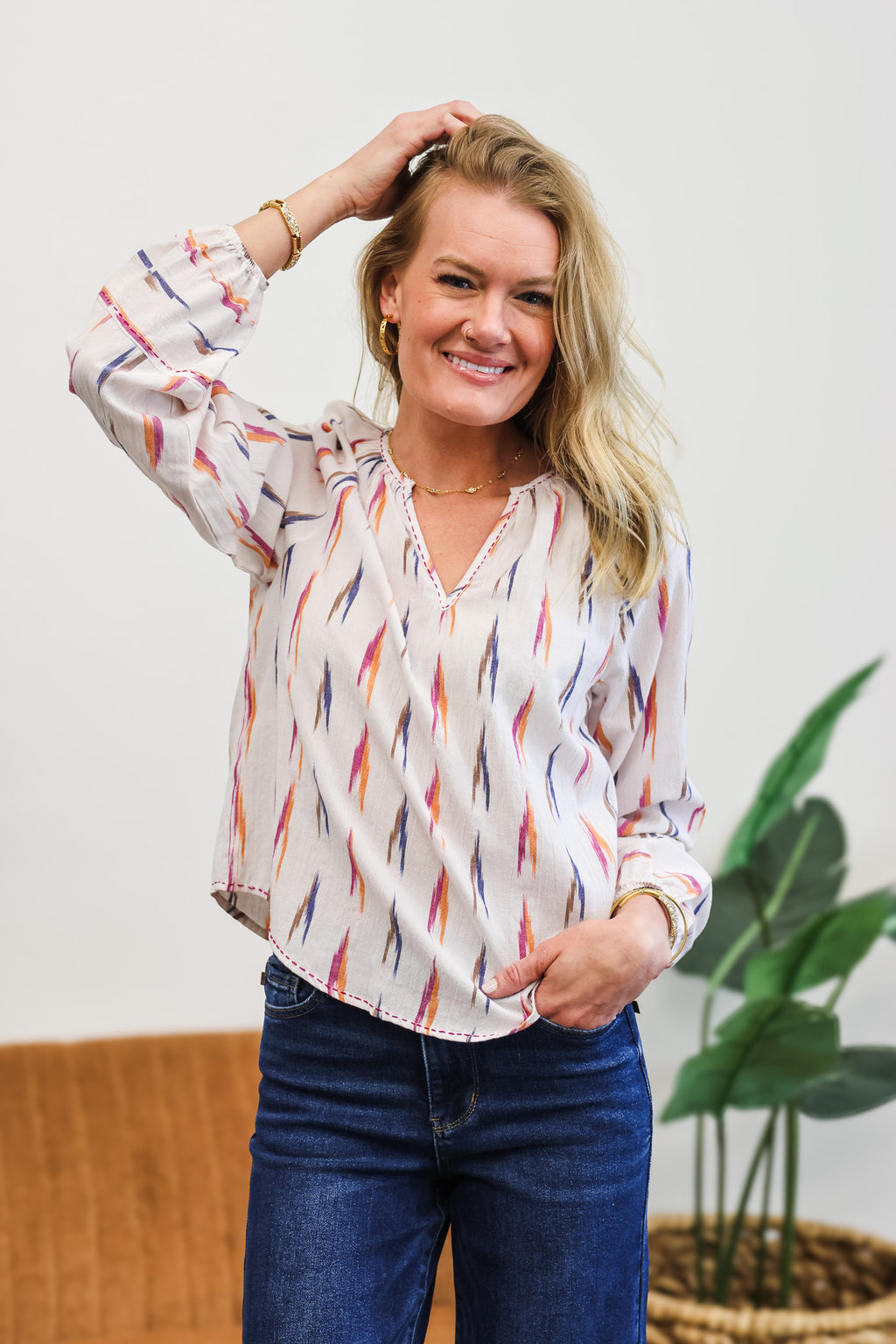 CharlieB Printed Blouse