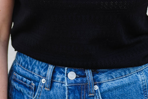 Allie Black Pointelle Tank