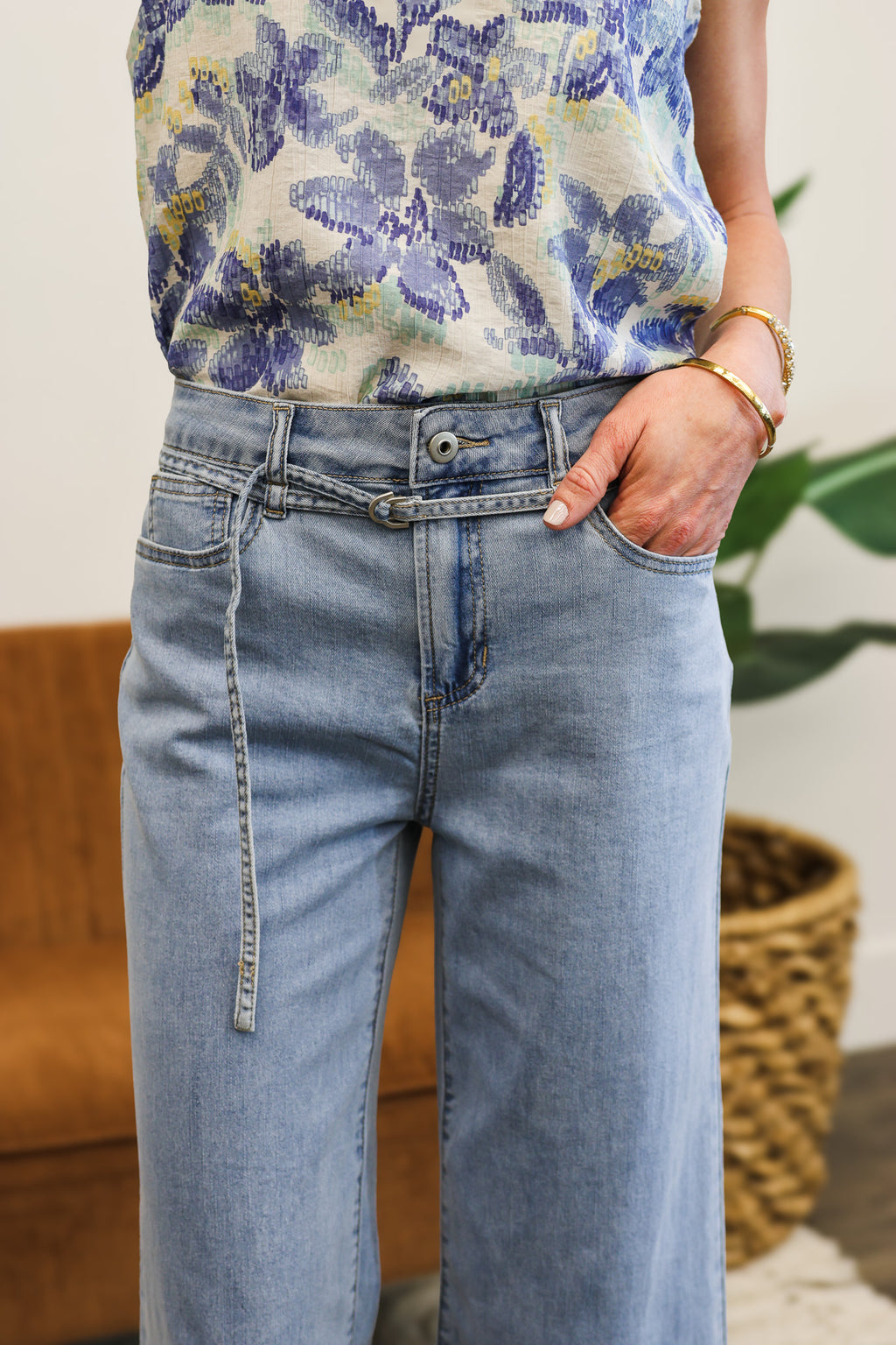 CharlieB Belted Wide Leg
