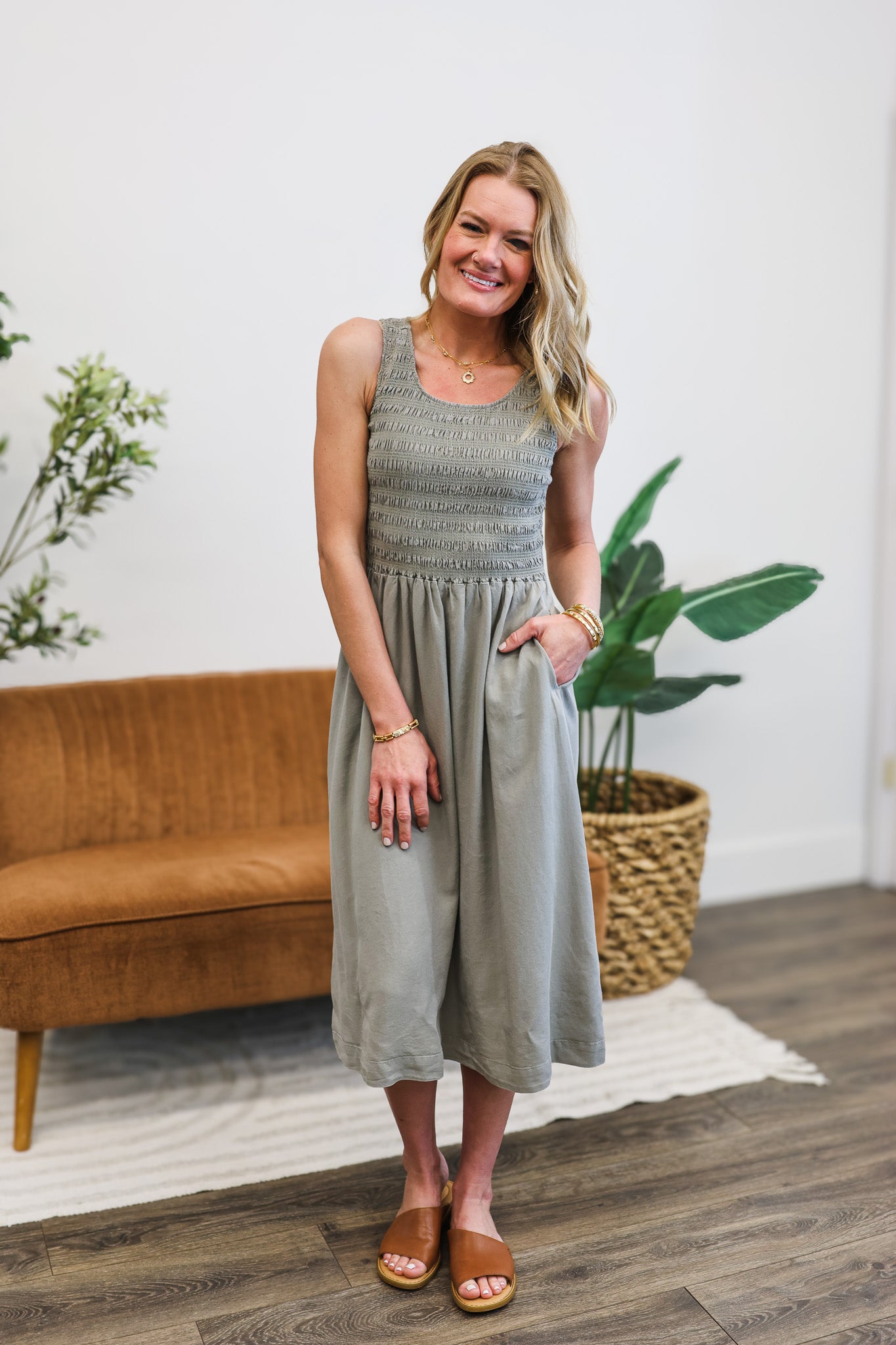 CharlieB Sage Midi Dress
