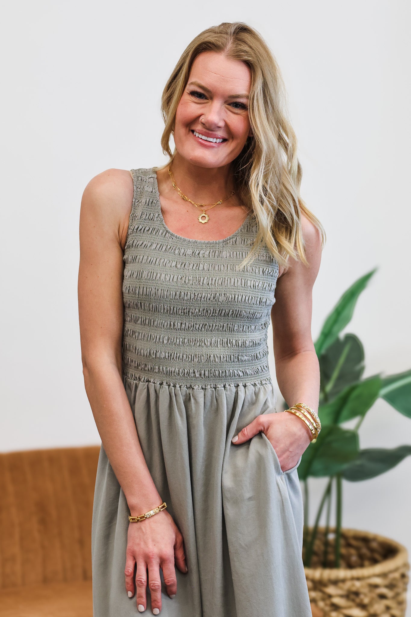 CharlieB Sage Midi Dress