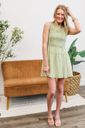Blu Pepper Gingham Smocked Mini Dress