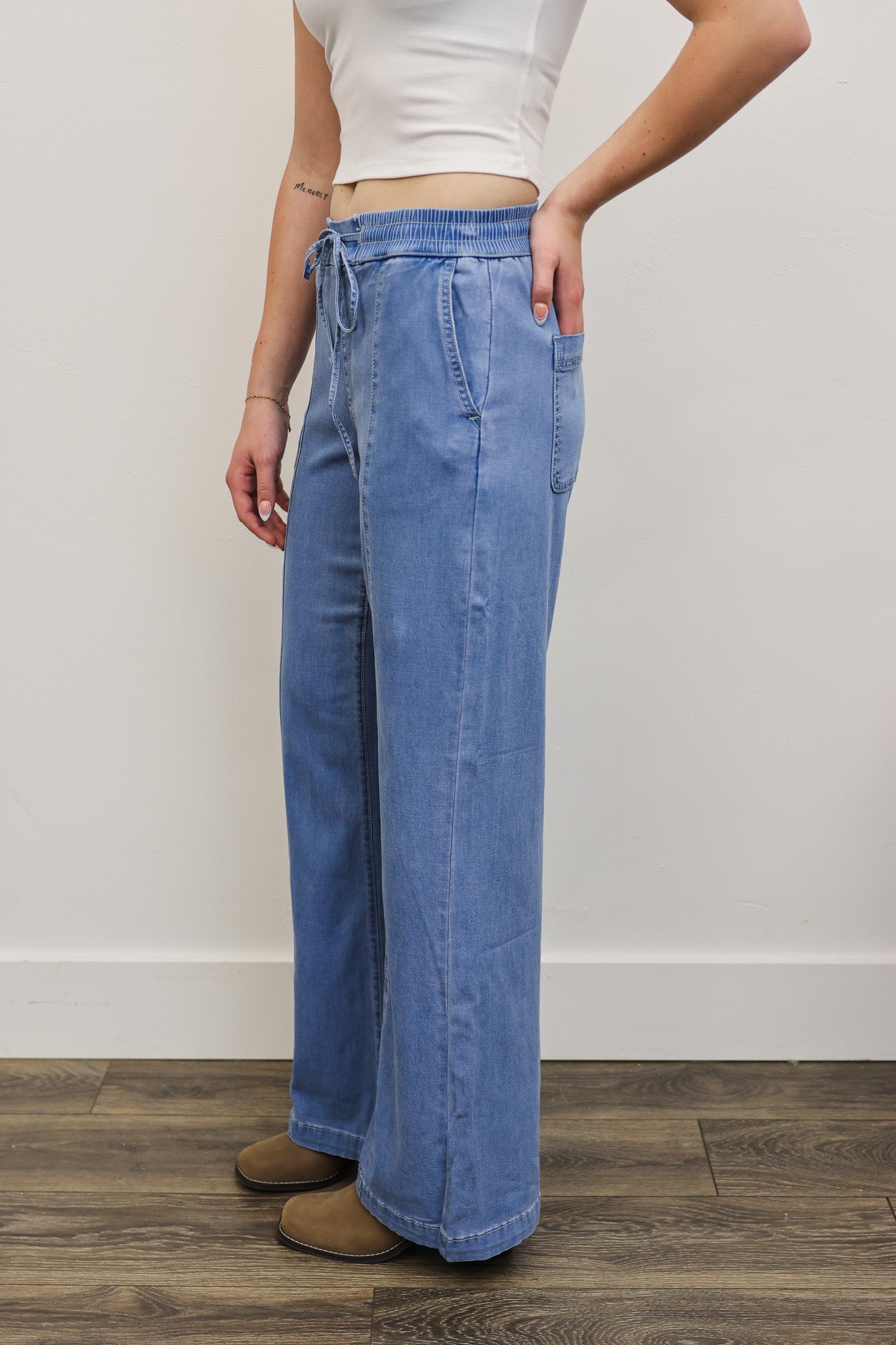 MICA Wide Leg Flow Denim
