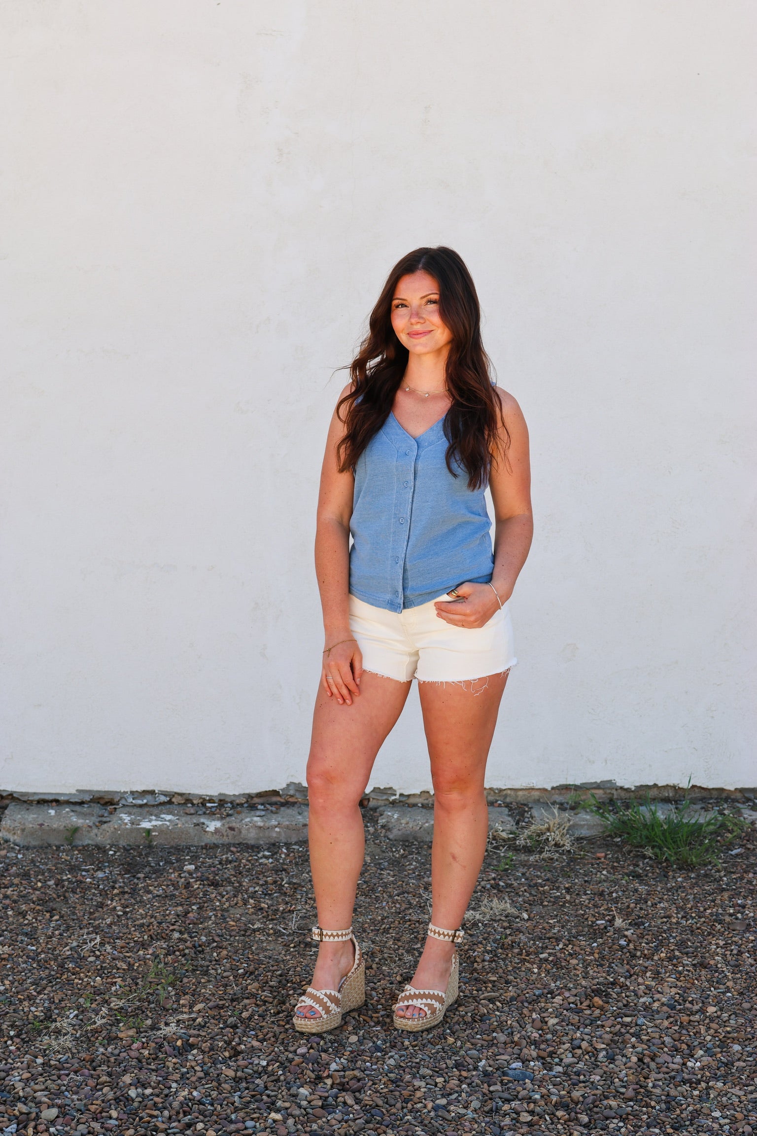 T&S Allium Top- Denim blue