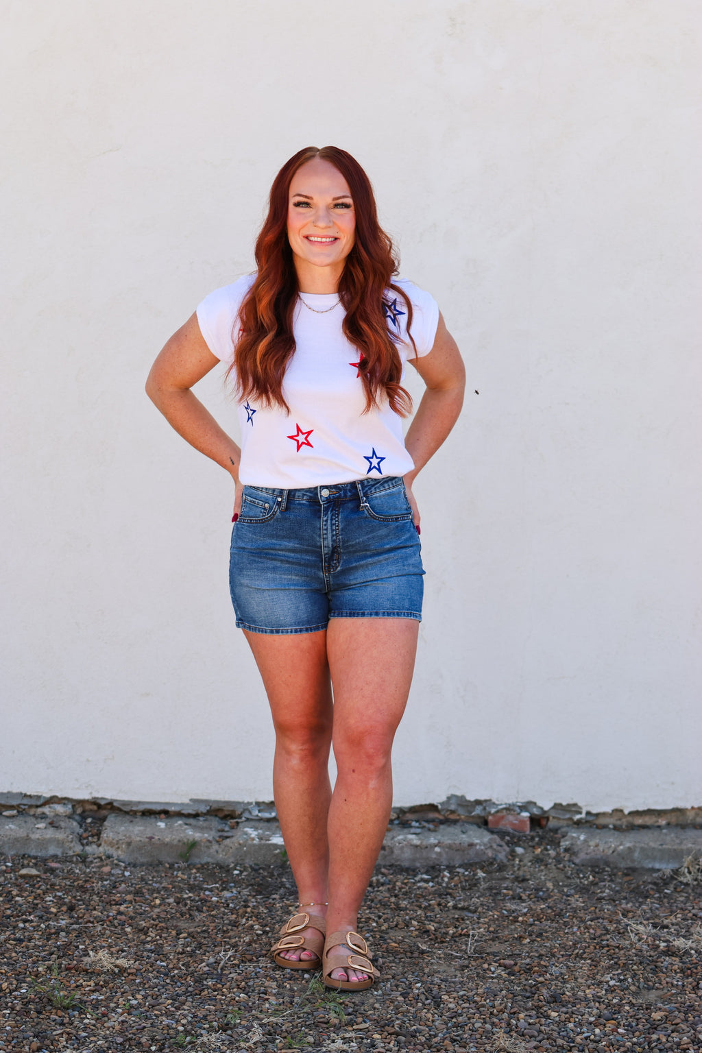 Staccato White Star Knit Tee
