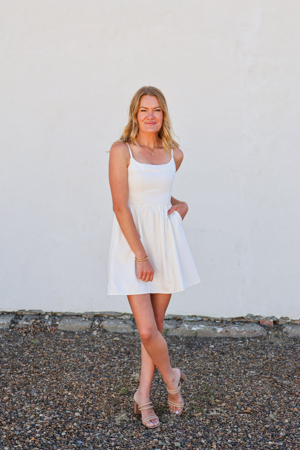 Levi's Jadine Demin Dress-Wht