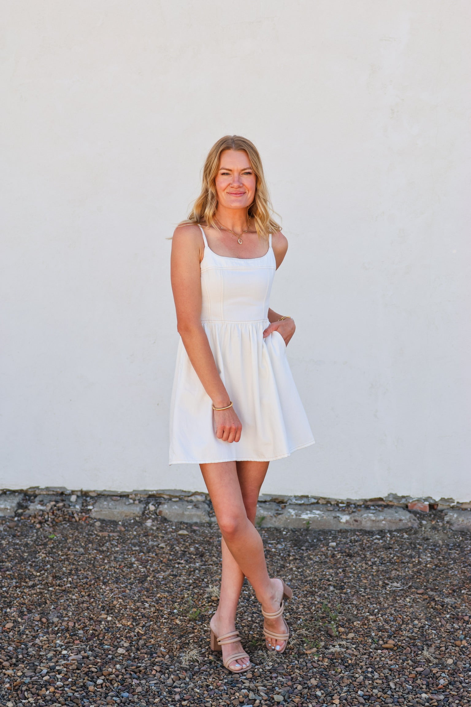 Levi's Jadine Demin Dress-Wht