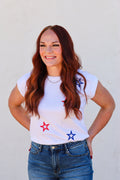 Staccato White Star Knit Tee