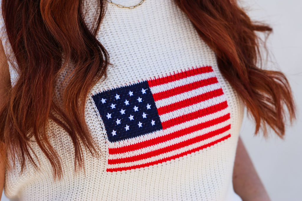 Butter American Flag Tank